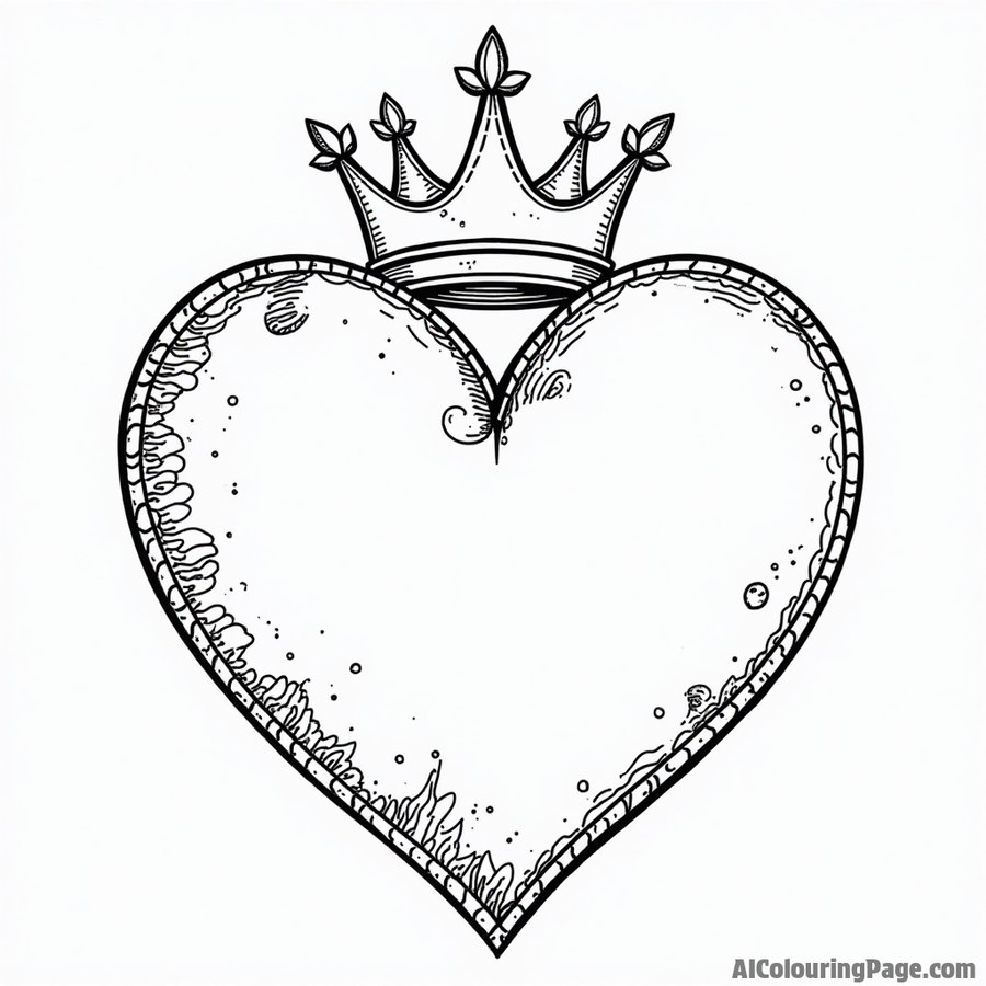 Heart with a crown on top of it