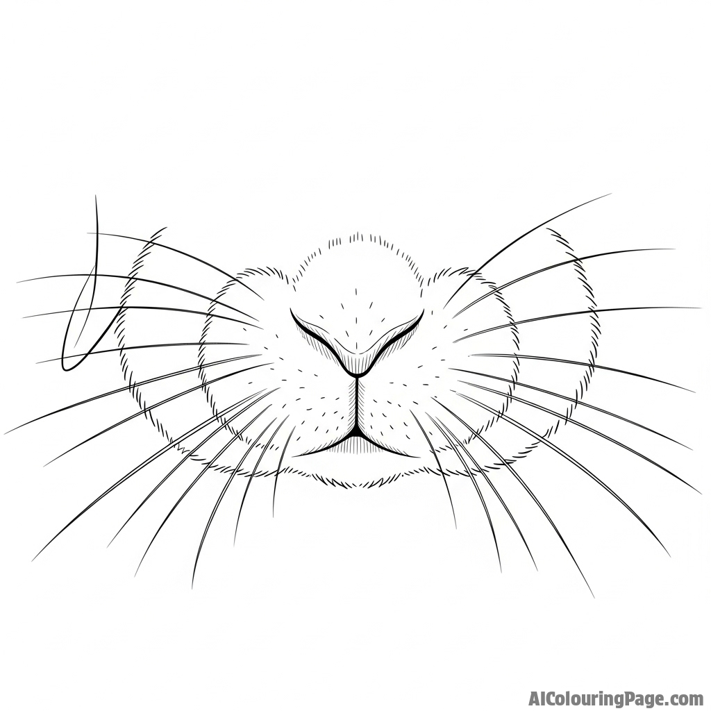 A close-up macro shot of a bunny's twitching nose and long whiskers.