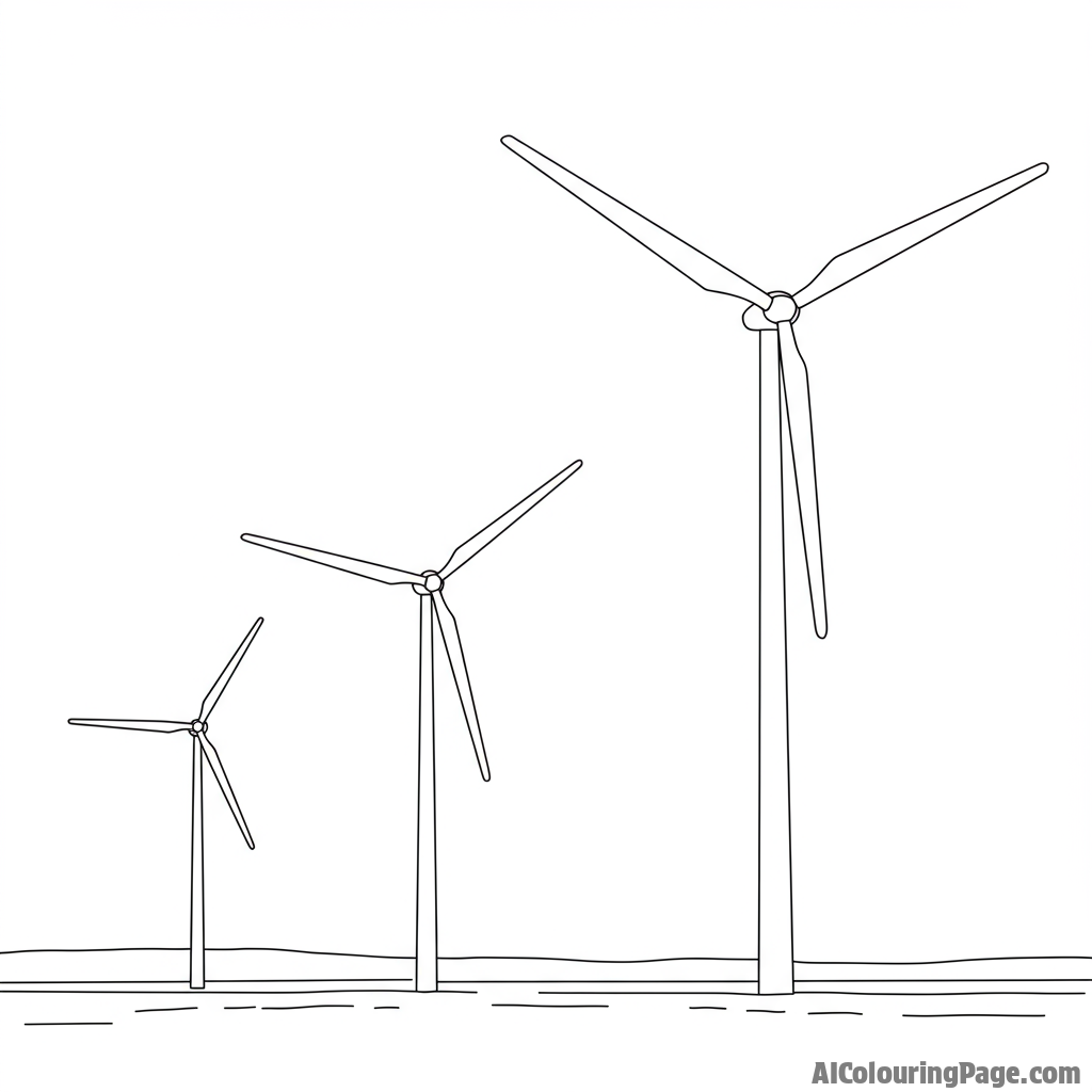 Wind turbines silhouetted against a vast, open sky.