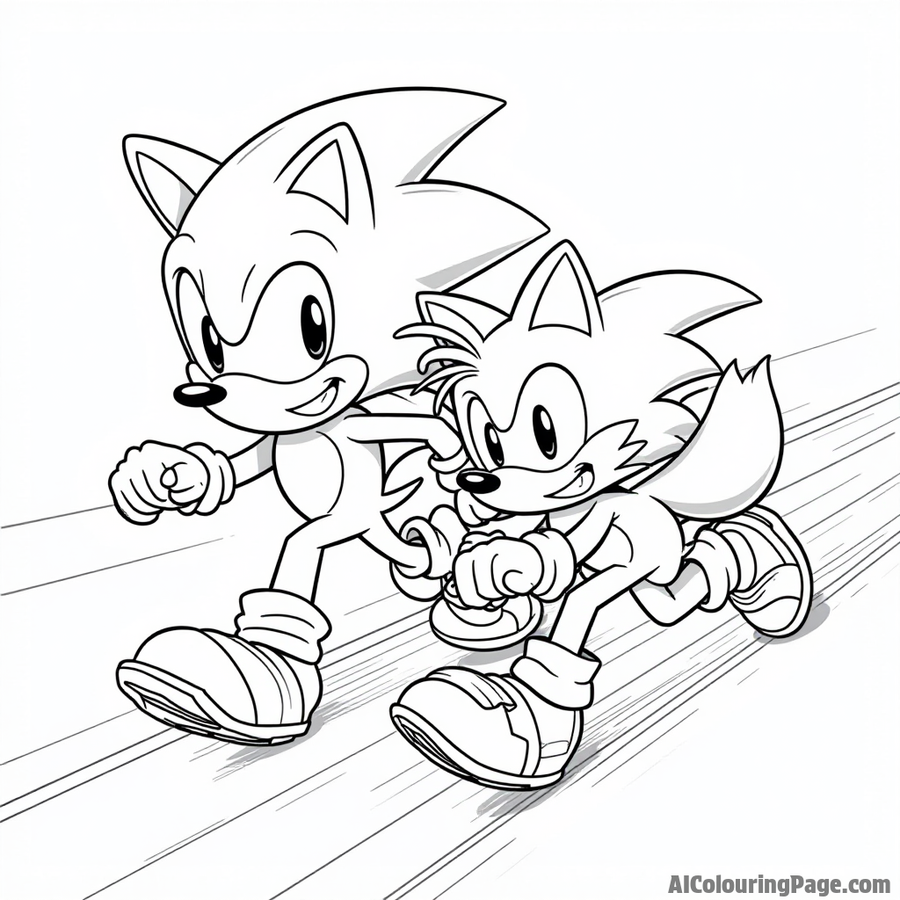 Sonic and Tails racing