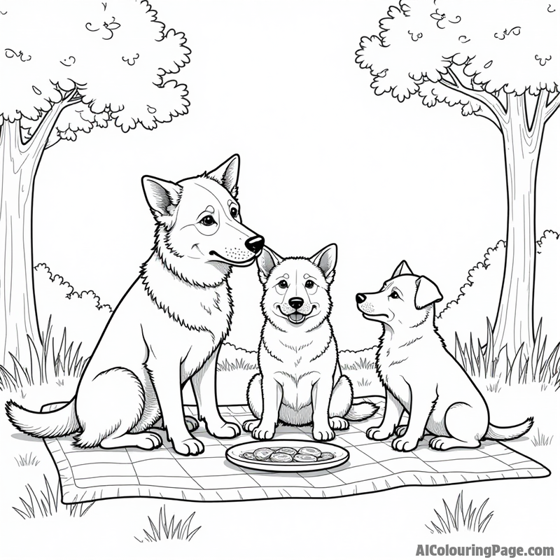 The Heeler family having a picnic