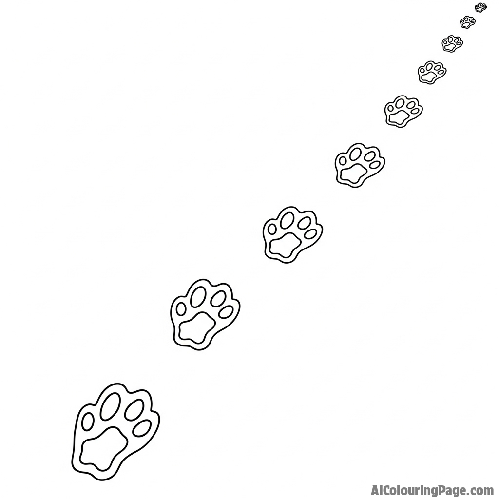 A rabbit's footprints trailing off into a fresh layer of snow.