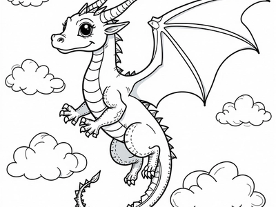 Magical Dragon Coloring Adventures: Soar, Guard, and Glow with Scales!