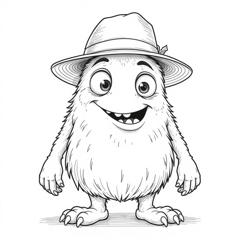 Monster wearing a hat