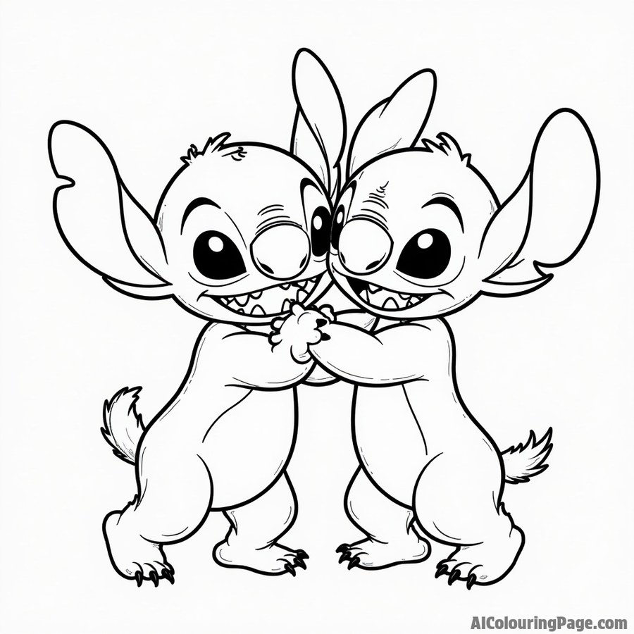 Stitch dancing with a friend