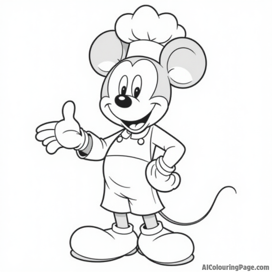 Mickey Mouse as a chef