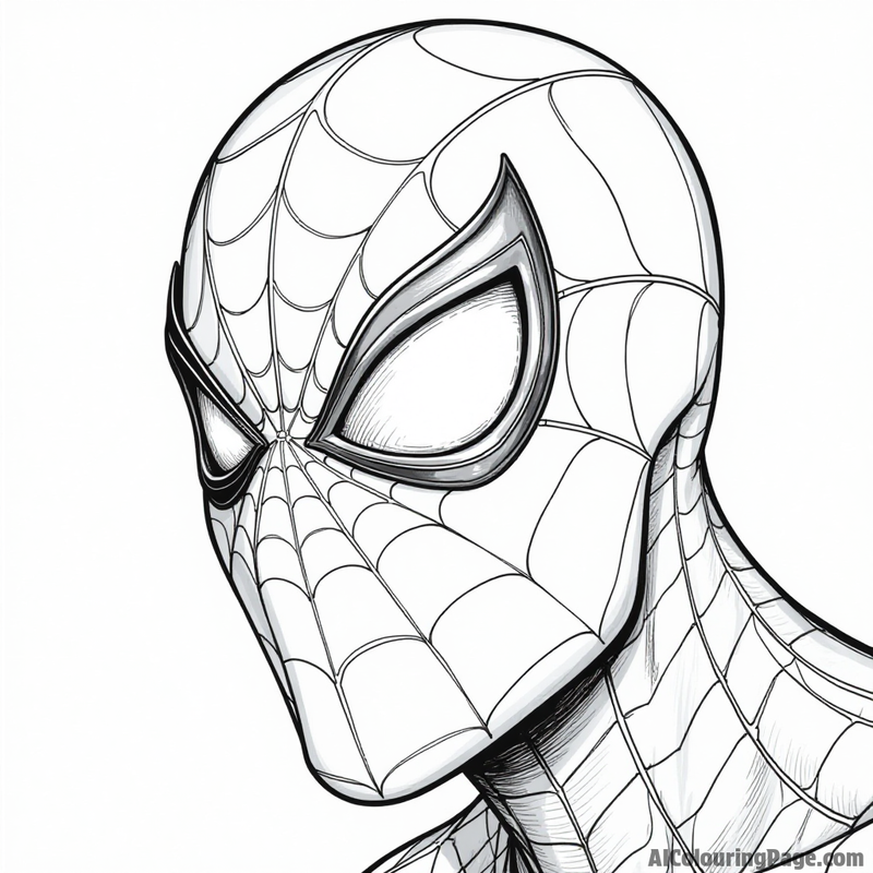 Spider-Man mask close up