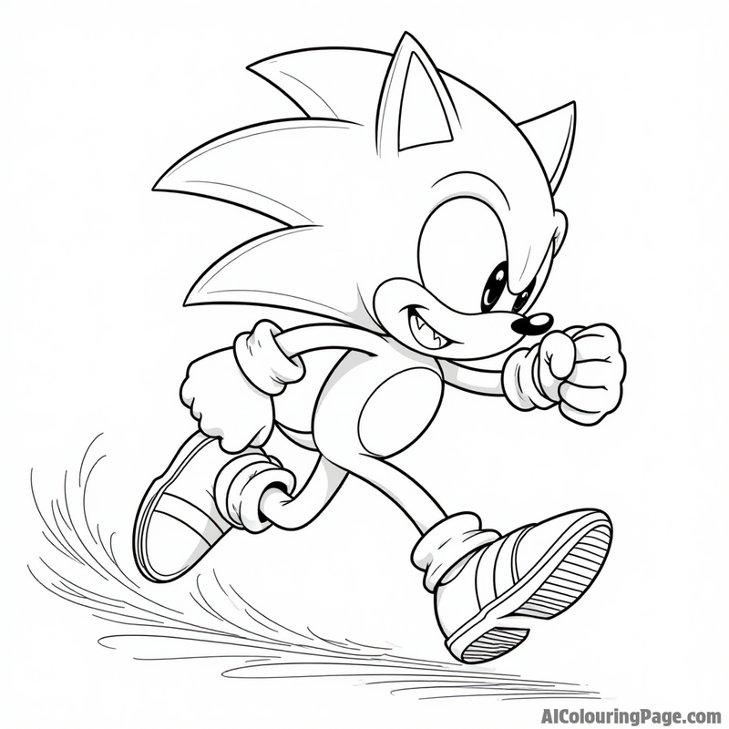 Sonic running with a spin attack