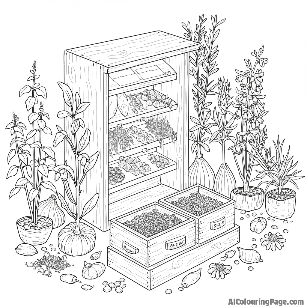 Seed bank preserving rare and endangered plant species.
