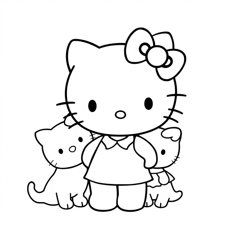 Hello Kitty with her friends