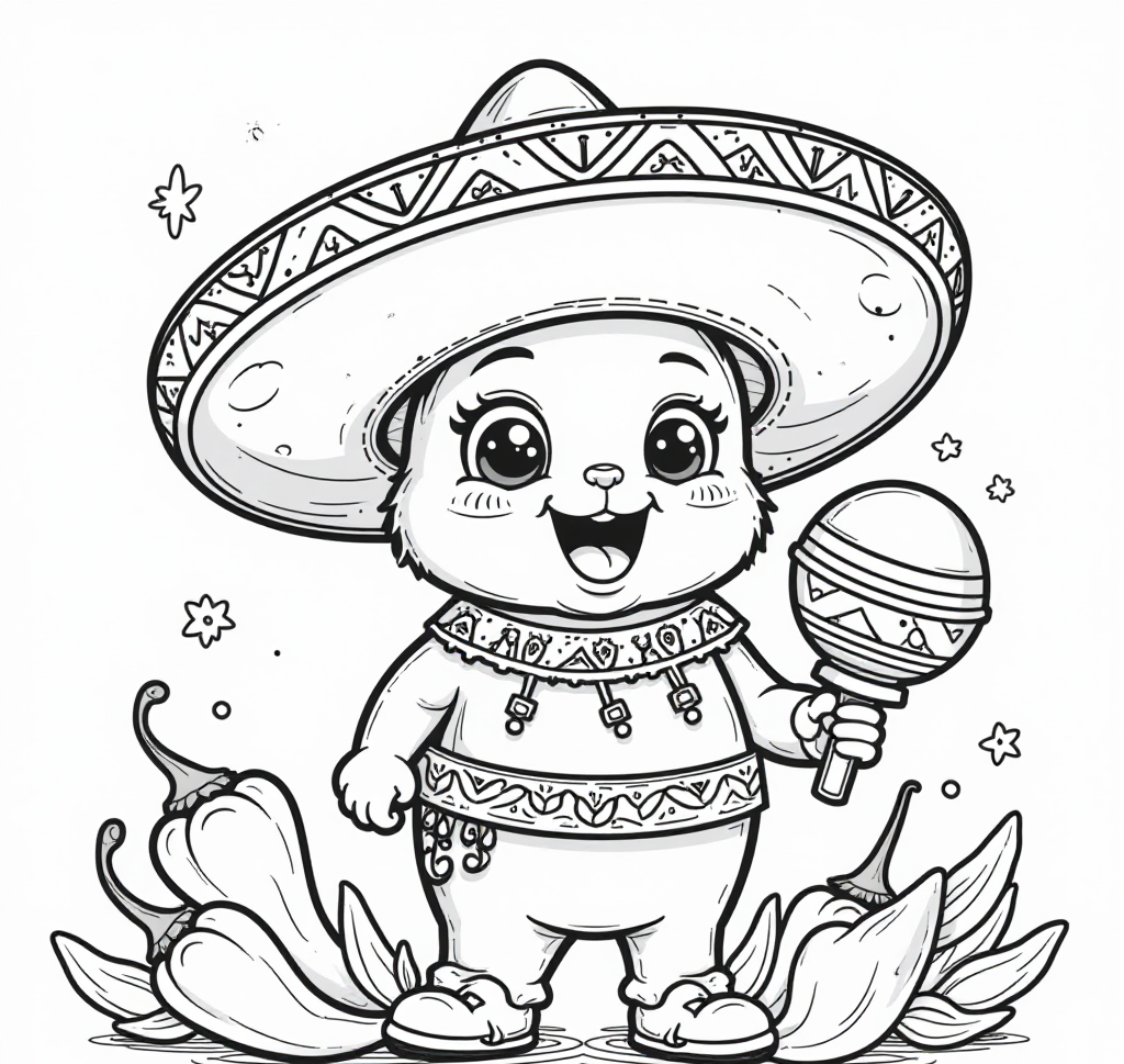 Free Taco Coloring Pages