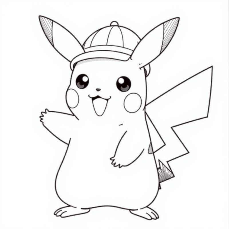 Pikachu wearing a hat