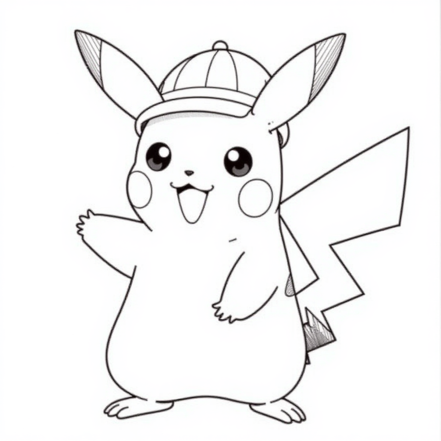 Pikachu wearing a hat