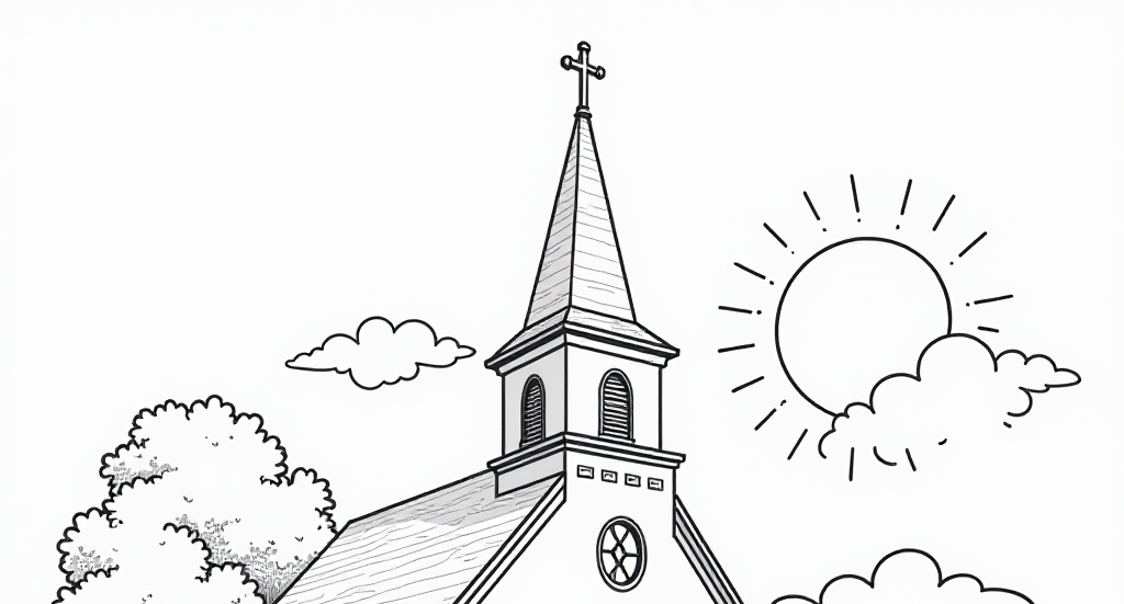 Free Church Coloring Pages