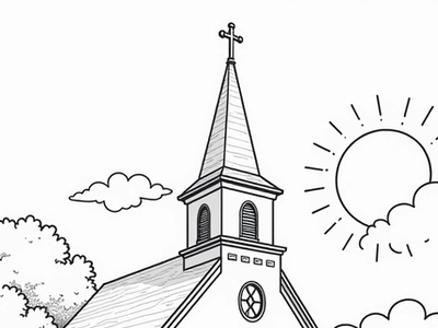 Free Church Coloring Pages