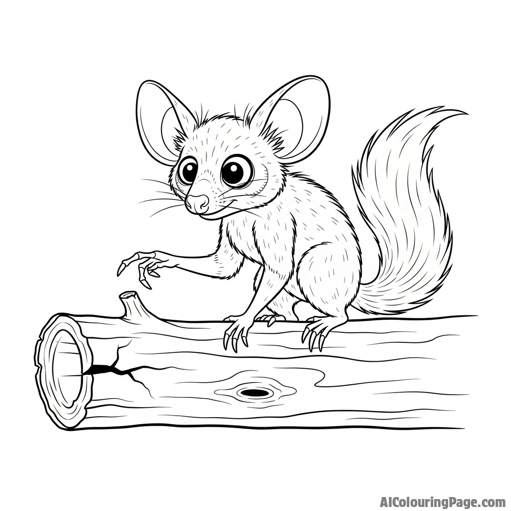 An aye-aye with its long, skeletal finger, tapping on a hollow branch