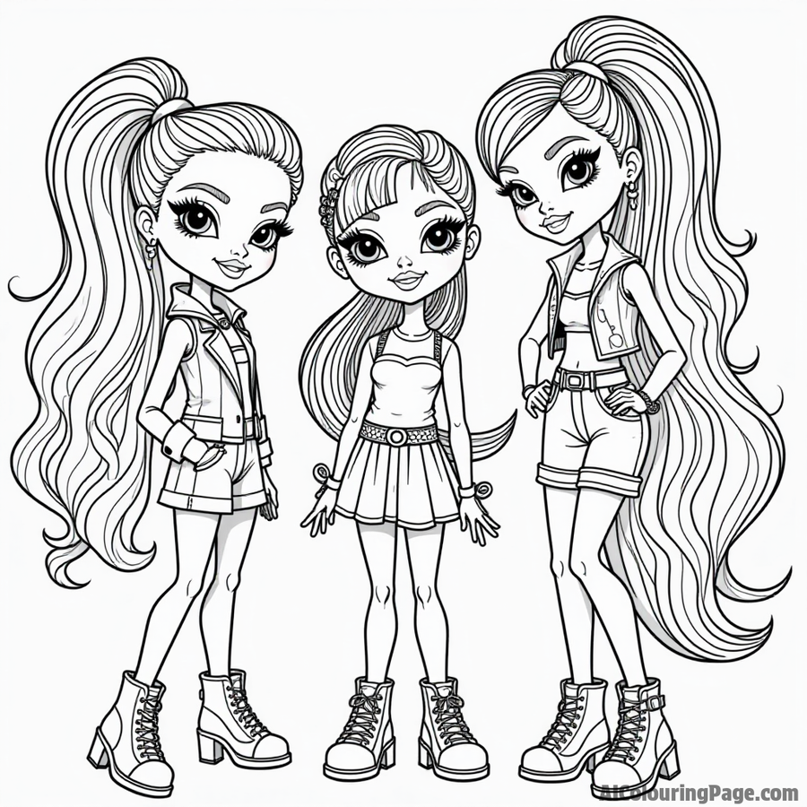 Bratz designing fashion at their fashion house