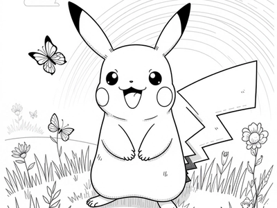 Free Pikachu Coloring Pages