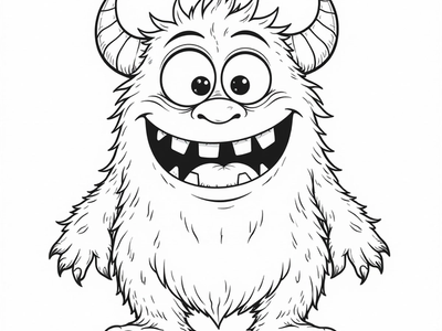Monster Themed Coloring Pages + Prompts
