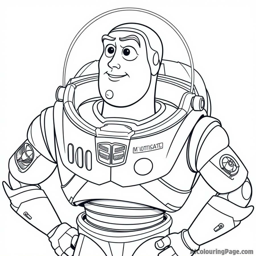 Buzz Lightyear with his visor down