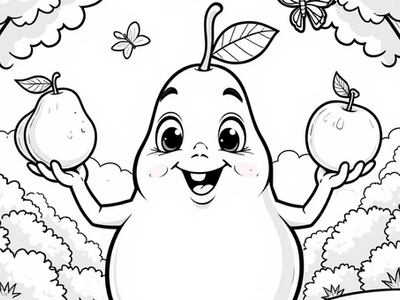 Free Pear Coloring Pages – free printable coloring page