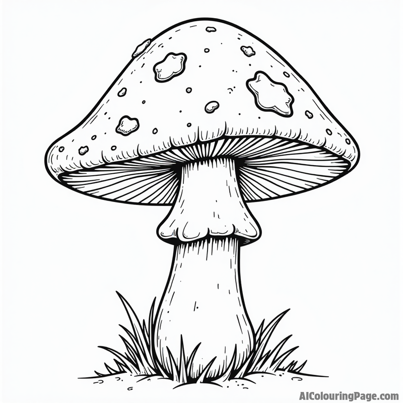 A mushroom with a star on its cap