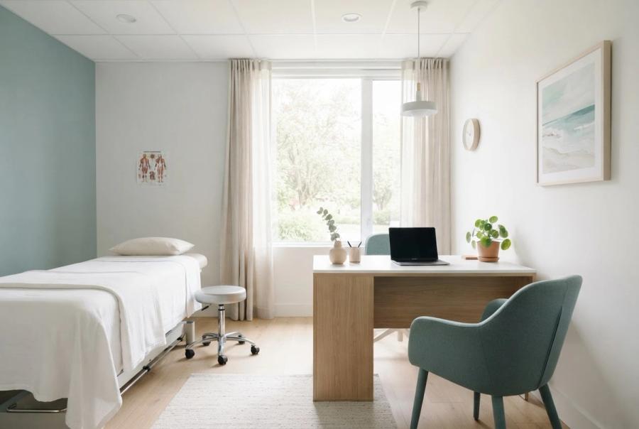 Lichte, rustige behandelkamer