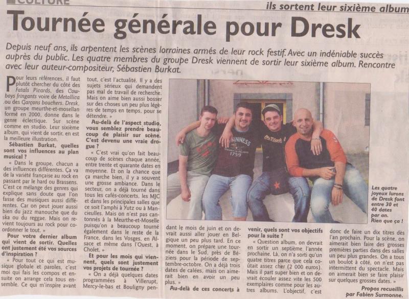 Tournée générale pour DRESK 