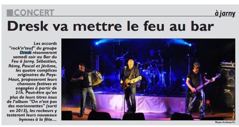 DRESK va mettre le feu au bar 