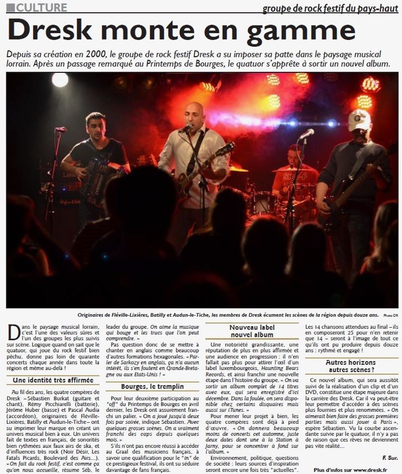 DRESK monte en gamme 