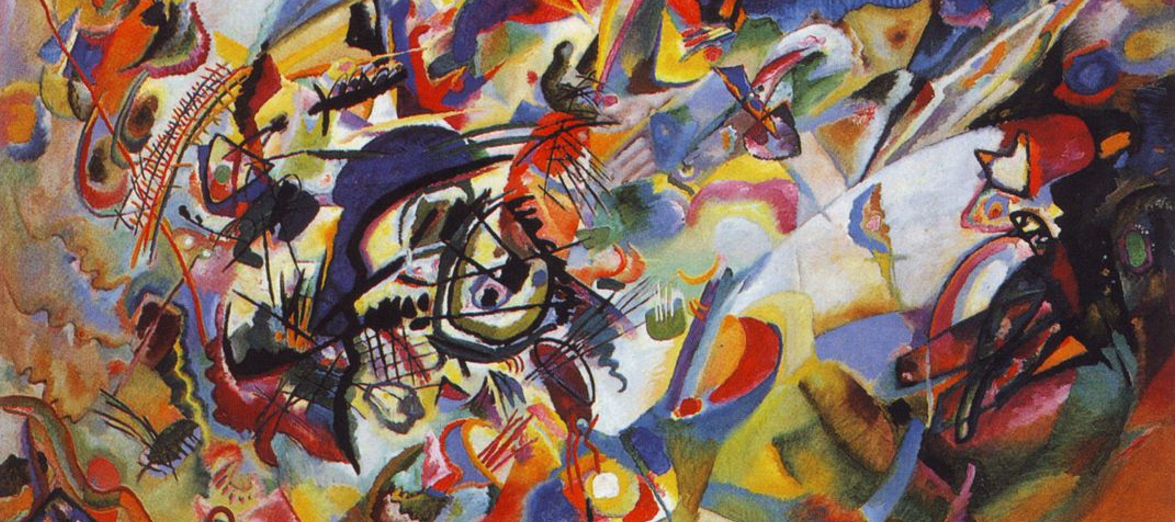 Brightly colored abstract painting