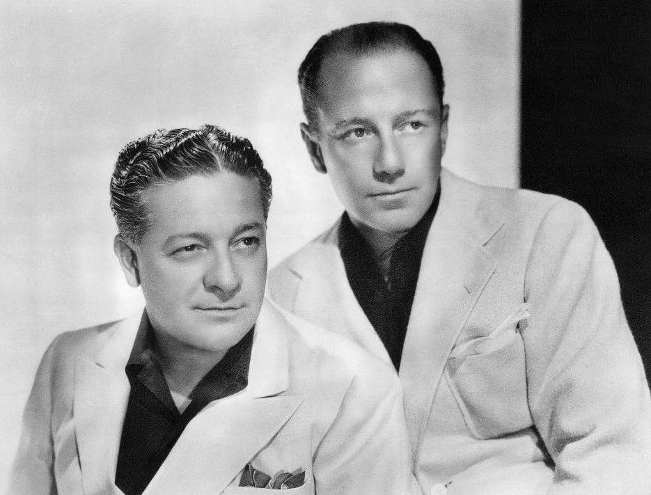 Photo of radio entertainers Charles Correll and Freeman Gosden
