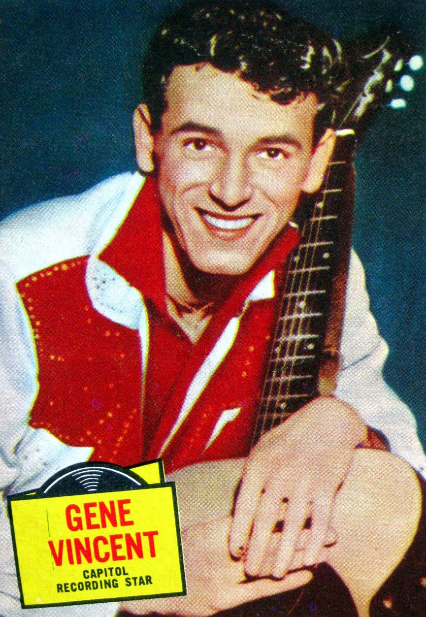 Photo of rockabilly musician Gene Vincent