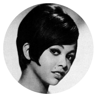 Black and white publicity photo of singer Tammi Terrell.