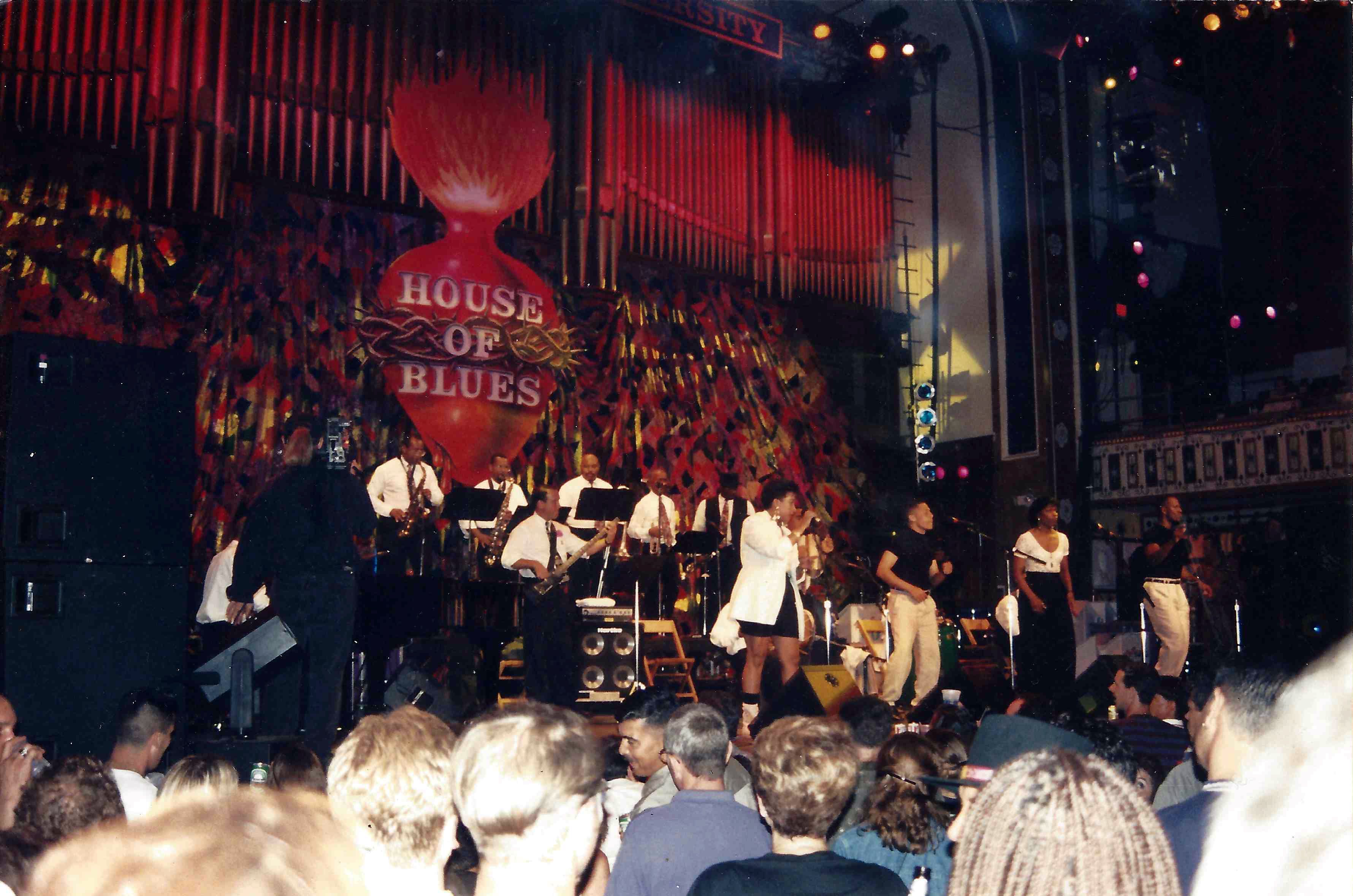 Tito Puente's band performing on stage at the 1996 Atlanta Olympics
