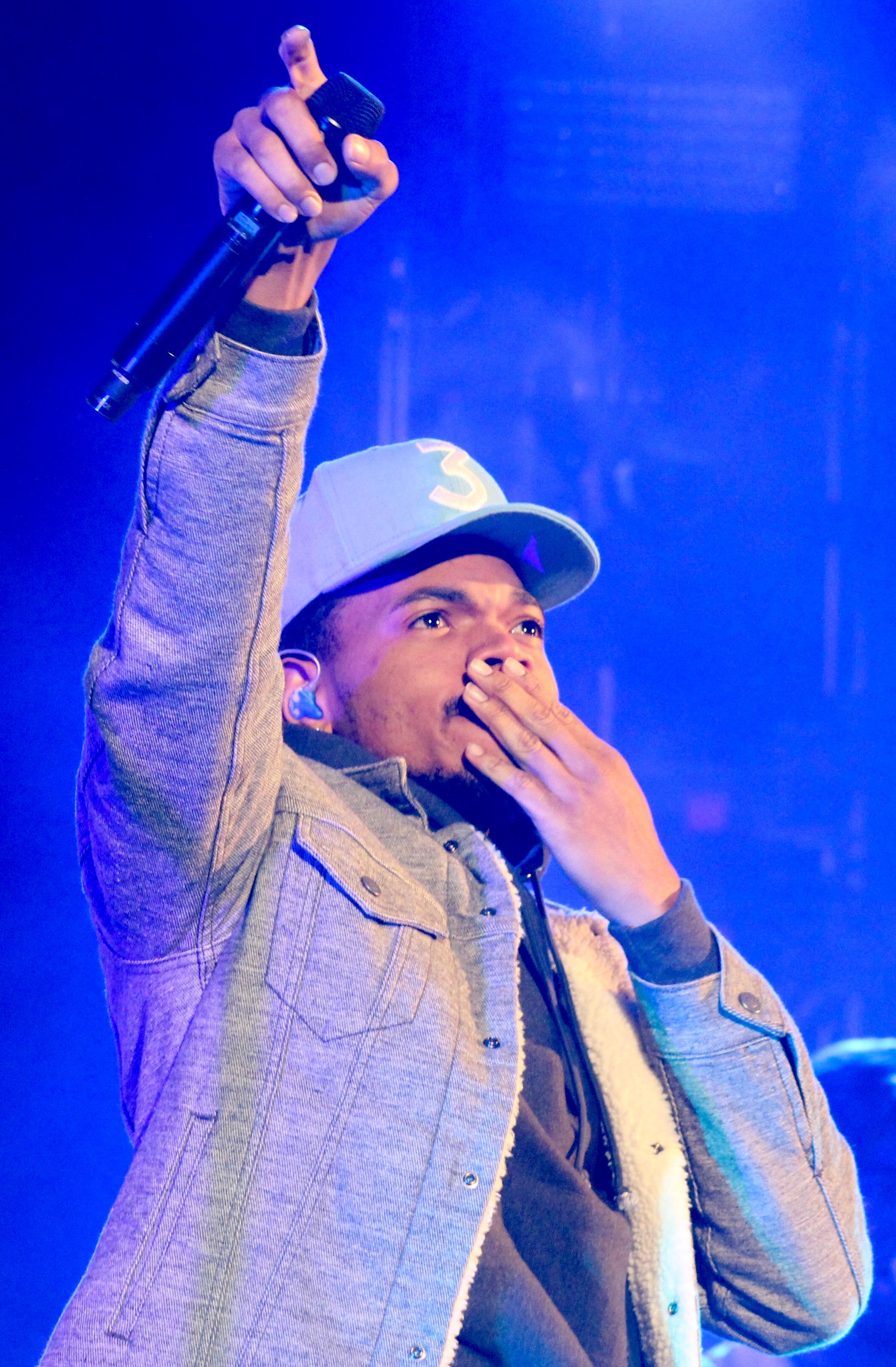 Chance the Rapper performing on stage