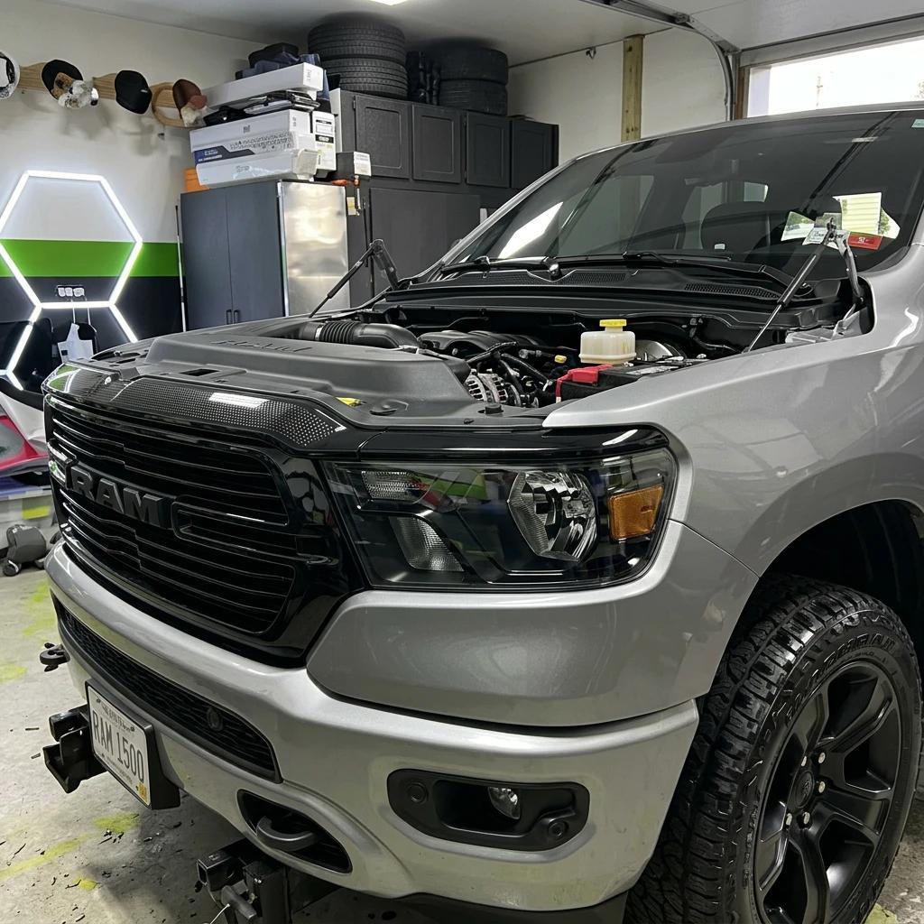 Truck Detailing Silver Front — professional auto detailing work completed at Fresh Auto Spa in Port Chester, NY
