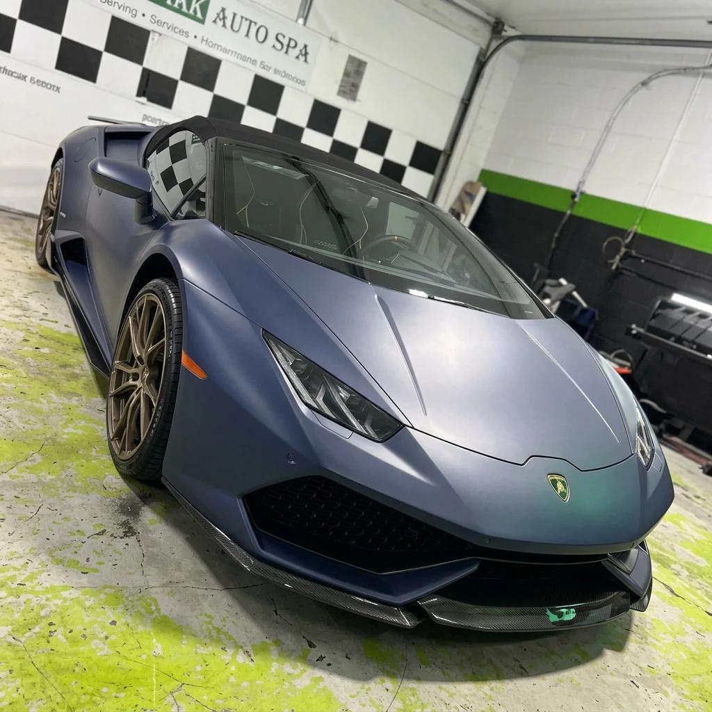 Sports Car Detailing Dark Coupe — professional auto detailing work completed at Fresh Auto Spa in Port Chester, NY