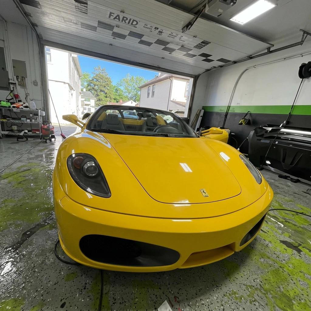 Sports Car Detailing Yellow Front — professional auto detailing work completed at Fresh Auto Spa in Port Chester, NY