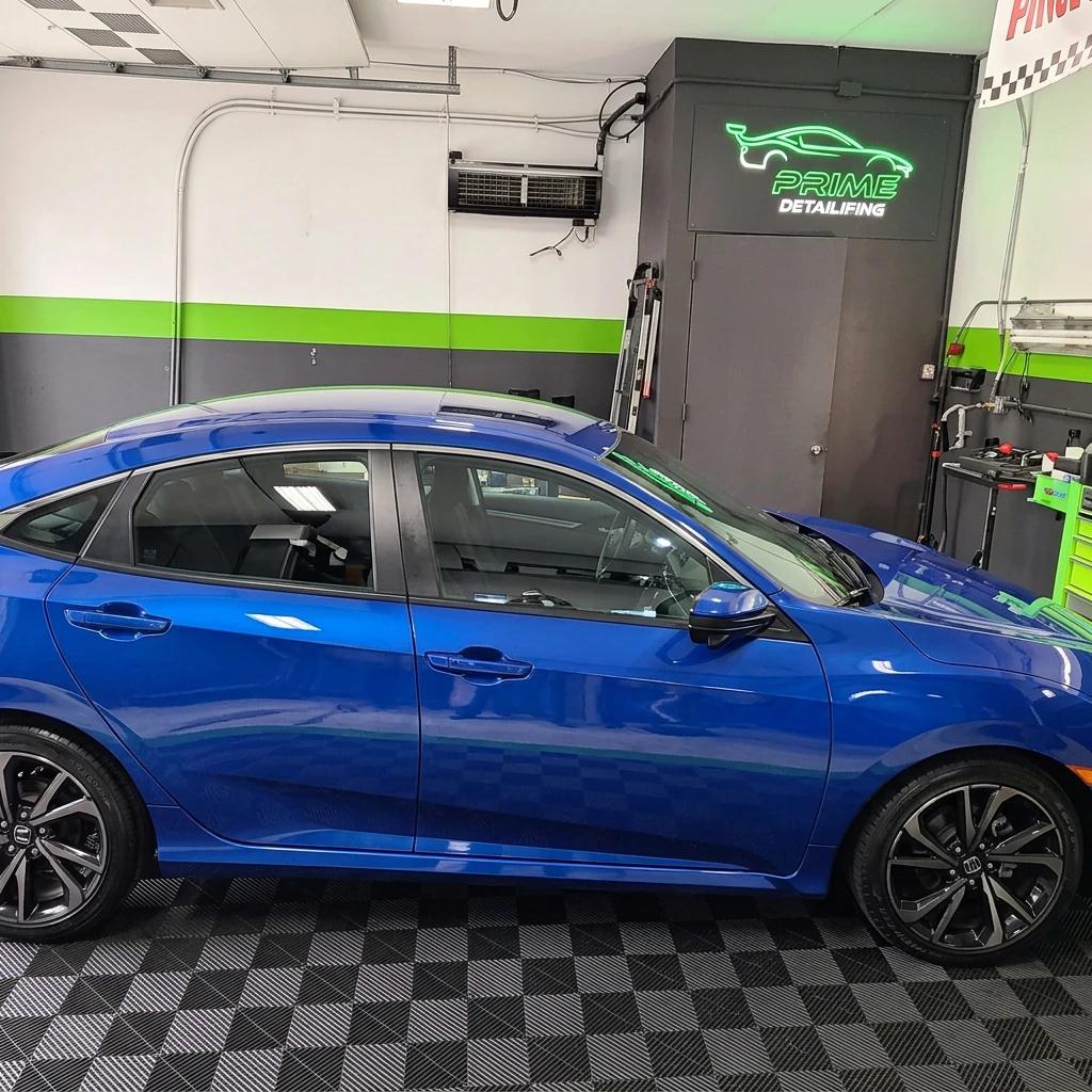 Sedan Detailing Blue Side — professional auto detailing work completed at Fresh Auto Spa in Port Chester, NY