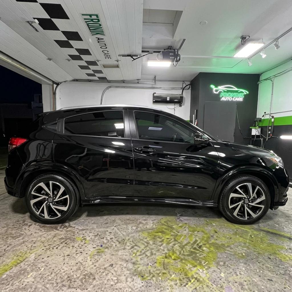 SUV Detailing Black Side — professional auto detailing work completed at Fresh Auto Spa in Port Chester, NY