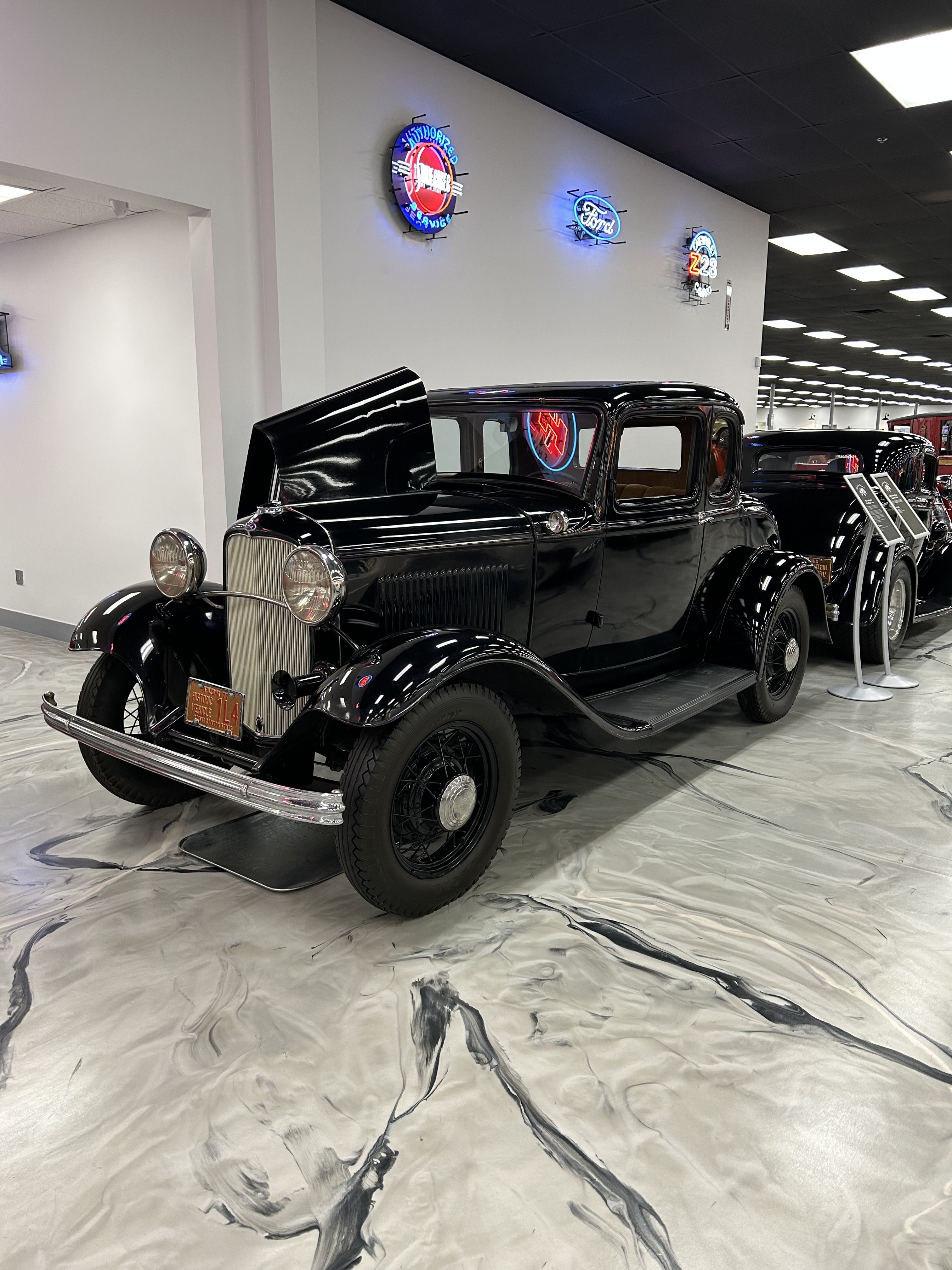1932 Ford Model B Five-Window Coupe (Original) & 1932 Ford Model B Coupe (Custom), museum photo