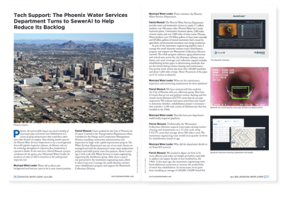 SewerAI Featured in Municipal Water Leader Magazine: City of Phoenix Adopts AI-Powered Pipe Inspection