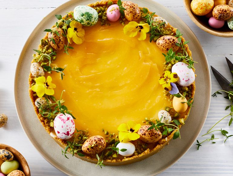 Cheesecake med påsktema