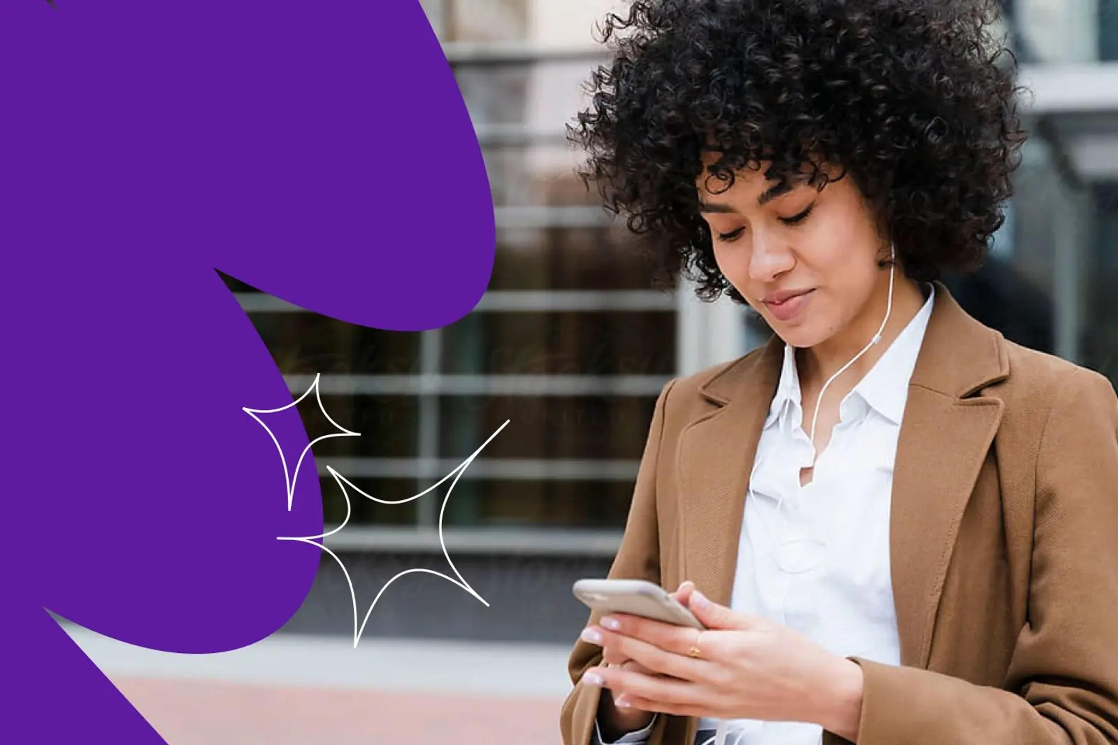 Woman texting on mobile