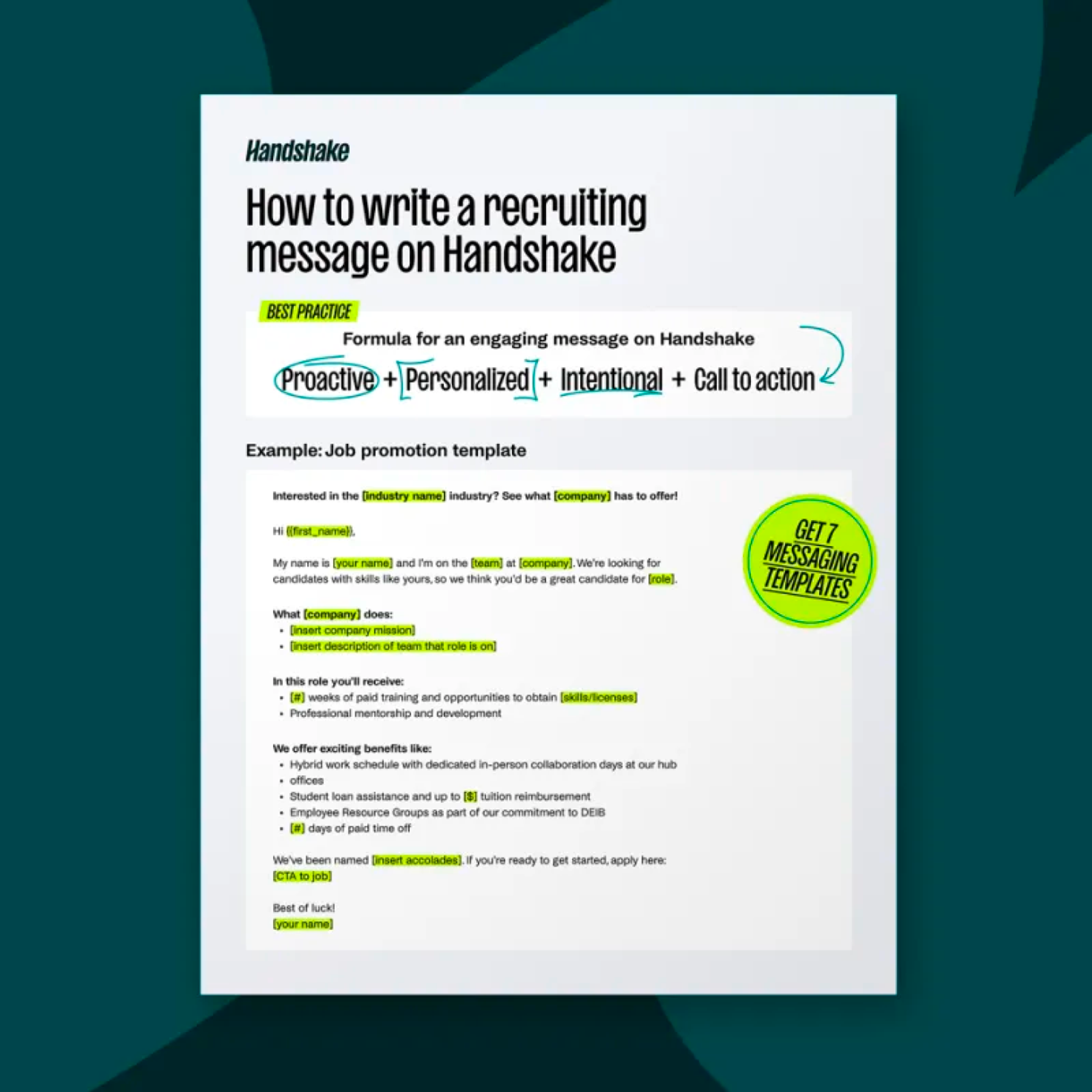 Recruitment handbook