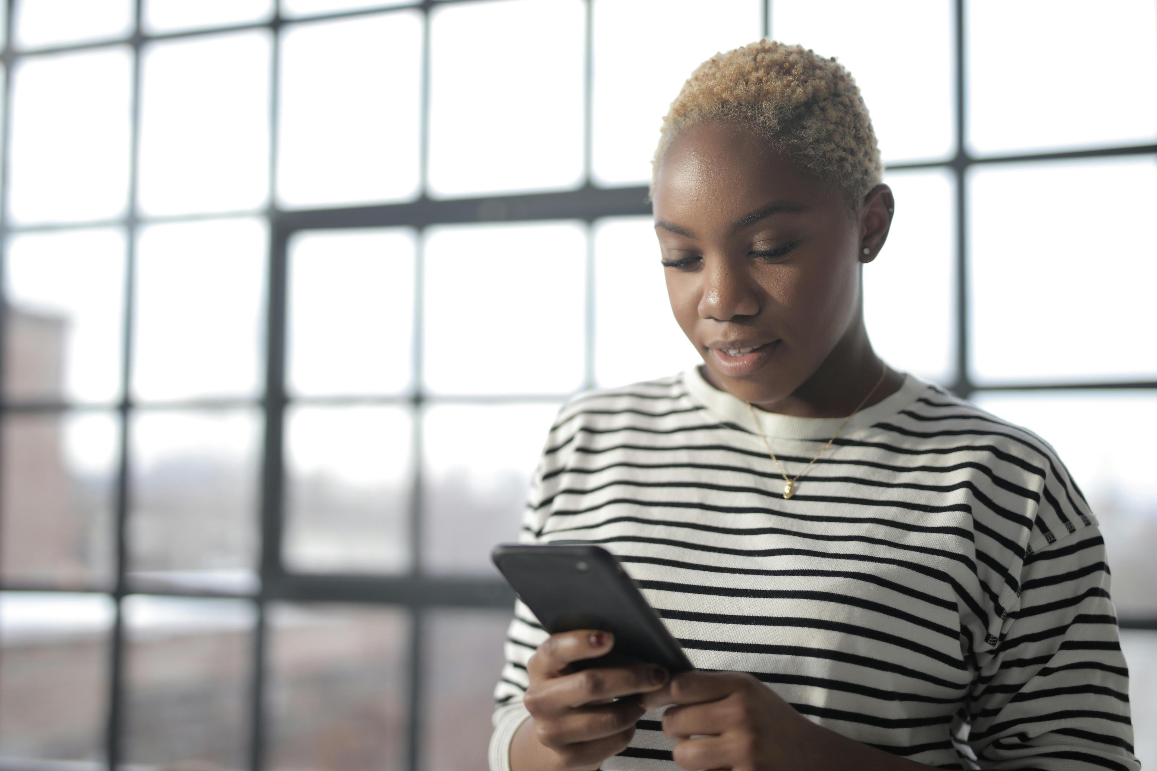 Young woman on iphone