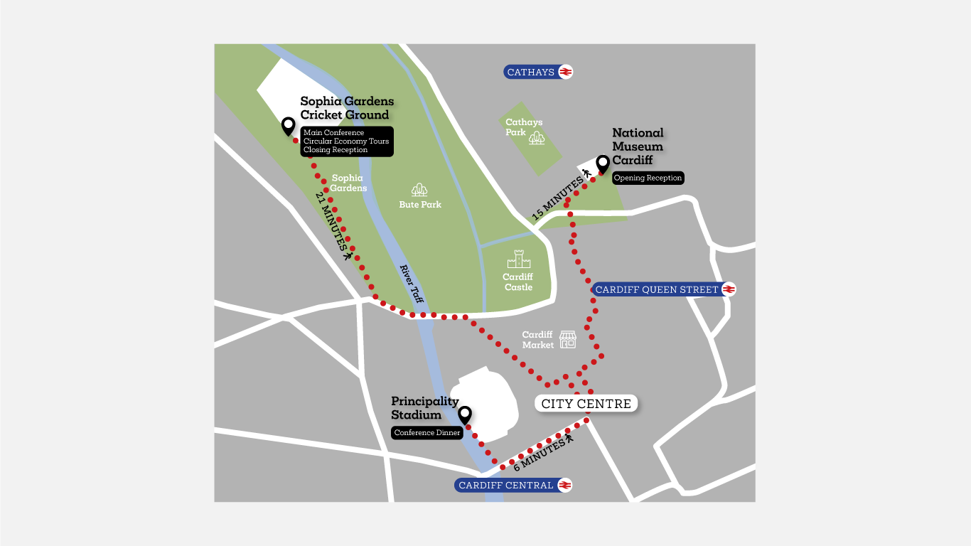 map of conference venue journey