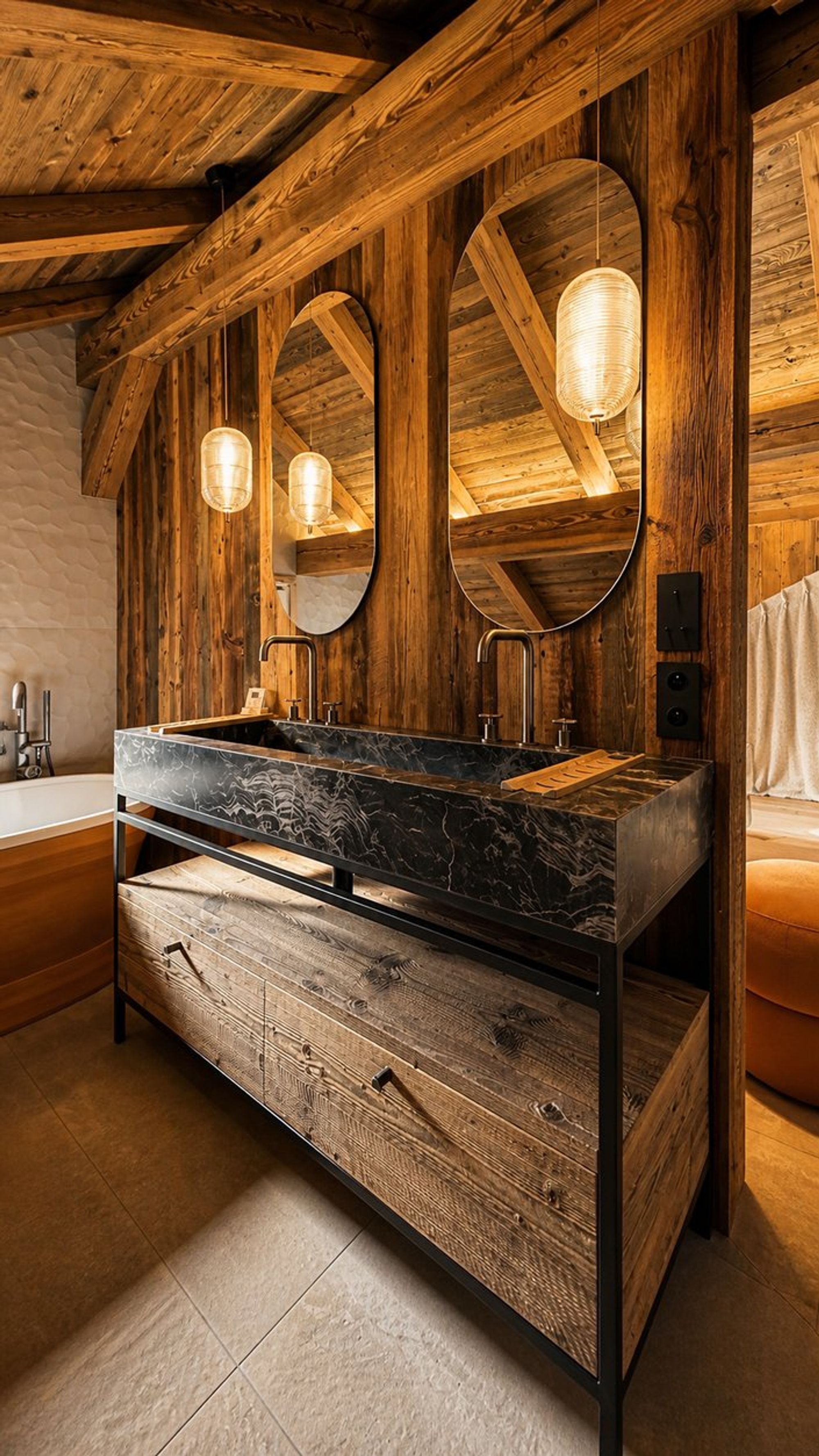 Chalet l’Yret, Serre-Chevalier : salle de bain – vue 3