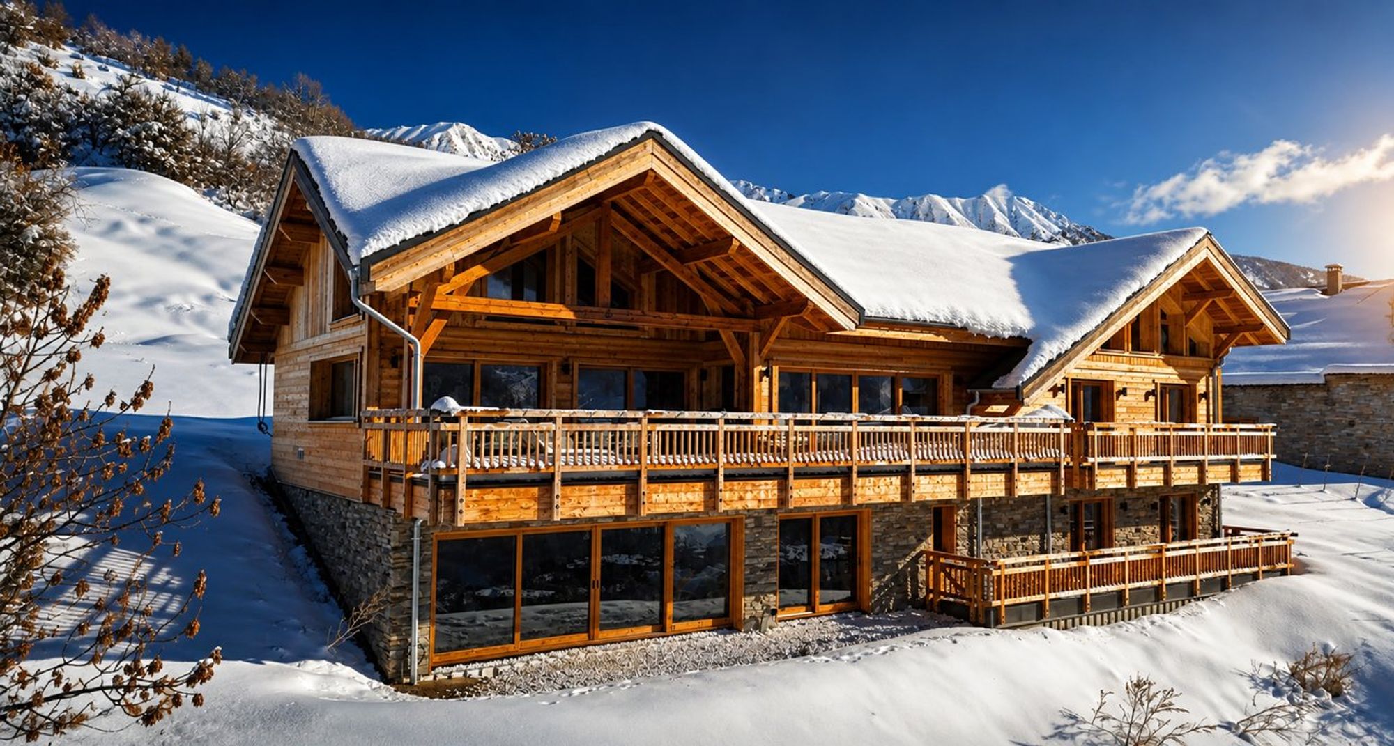 Chalet l’Yret, Serre-Chevalier : extérieur du chalet